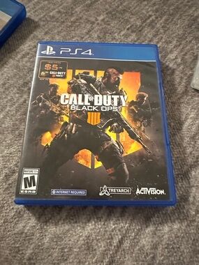 Sony PS4 Call of Duty Black Ops 4 Video Game - Blue Case